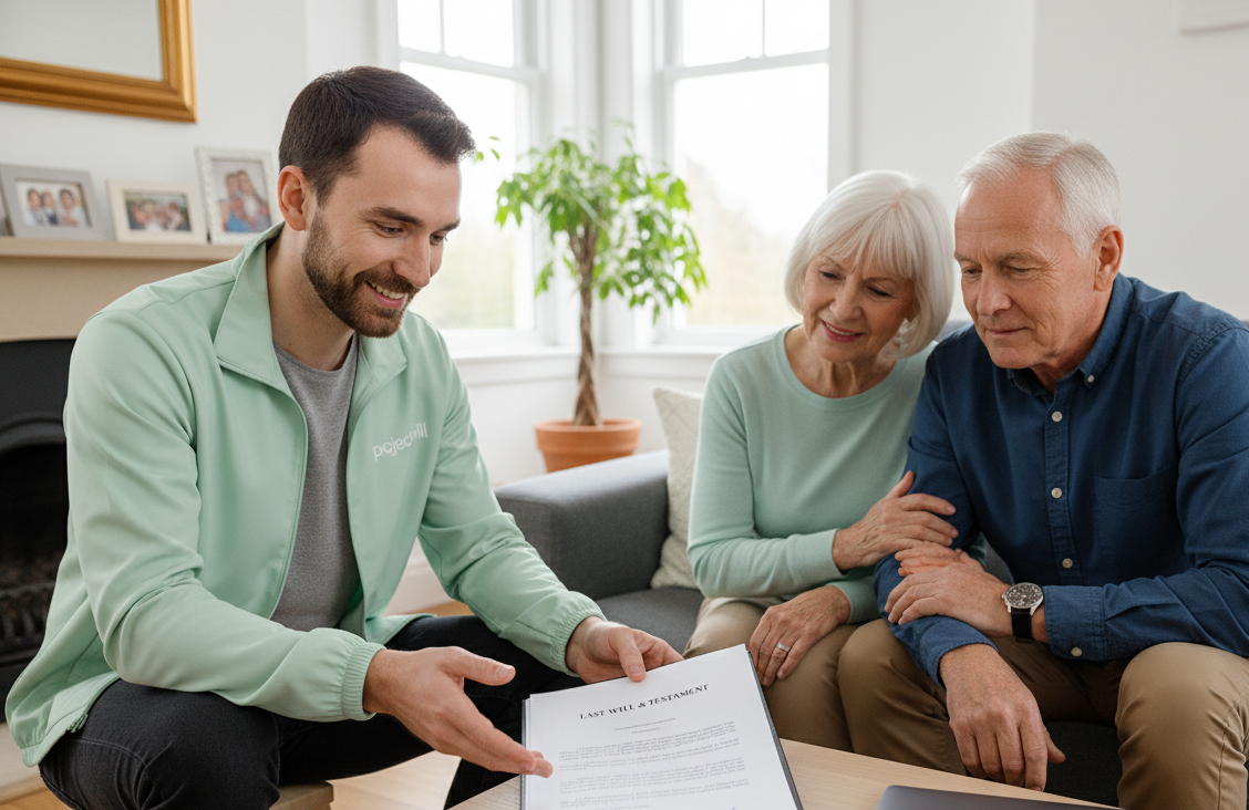 Estate planning advisor with senior clients