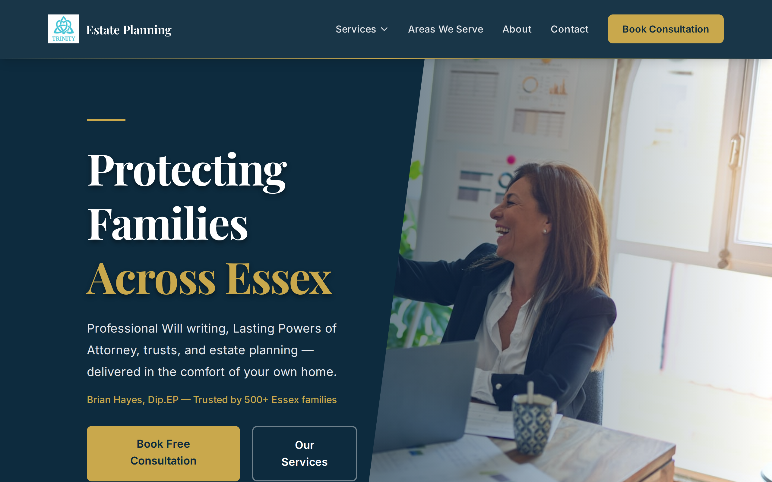 Trinity Estate Planning website homepage