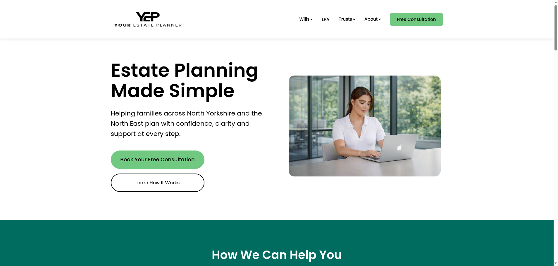 Your Estate Planner website homepage